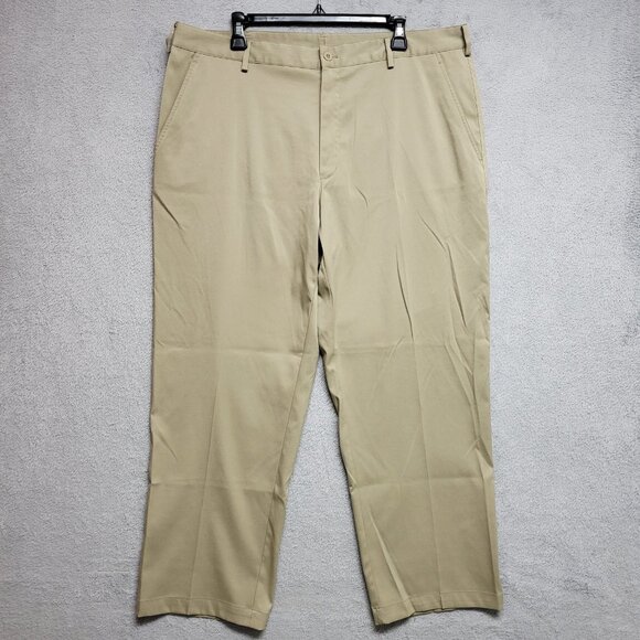 Nike Golf Pants Mens 38x29 Beige FitDry Performance Stretch Hemmed 319685-235 - Picture 1 of 12